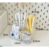  Hộp Bút Acrylic Trong Suốt 3 Ngăn - Hộp Đựng Bút Để Bàn Đa Năng, Văn Phòng Phẩm Phong Cách Đơn Giản [GIAO HÀNG 2-10 NGÀY | SỈ TỪ 2 TRIỆU | CÓ THỂ IN LOGO] 