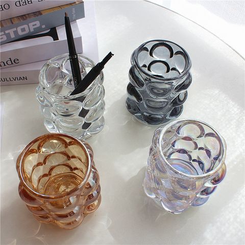  Bán sỉ ống đựng mỹ phẩm bằng thủy tinh sáng tạo, ống đựng bút để bàn văn phòng, hộp đựng đồ, 