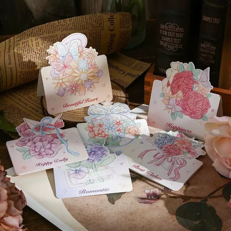  ```Thiệp hoa Vintage chúc mừng: 8-3, 20-11, Sinh Nhật và Lễ Tình Yêu Q300``` 