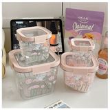  Bộ 3 Hộp Cơm Nhựa Hình Thú Cưng Màu Hồng, Xanh - Bát Đựng Trái Cây, Đồ Ăn Vặt Có Nắp Kín, Dễ Thương, Cầm Tay [GIAO HÀNG 2-10 NGÀY | SỈ TỪ 2 TRIỆU | CÓ THỂ IN LOGO] 