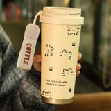  Cốc Giữ Nhiệt Hình Mèo Dung Tích Lớn Có Ống Hút Tiện Lợi [GIAO HÀNG 2-10 NGÀY | SỈ TỪ 2 TRIỆU | CÓ THỂ IN LOGO] 