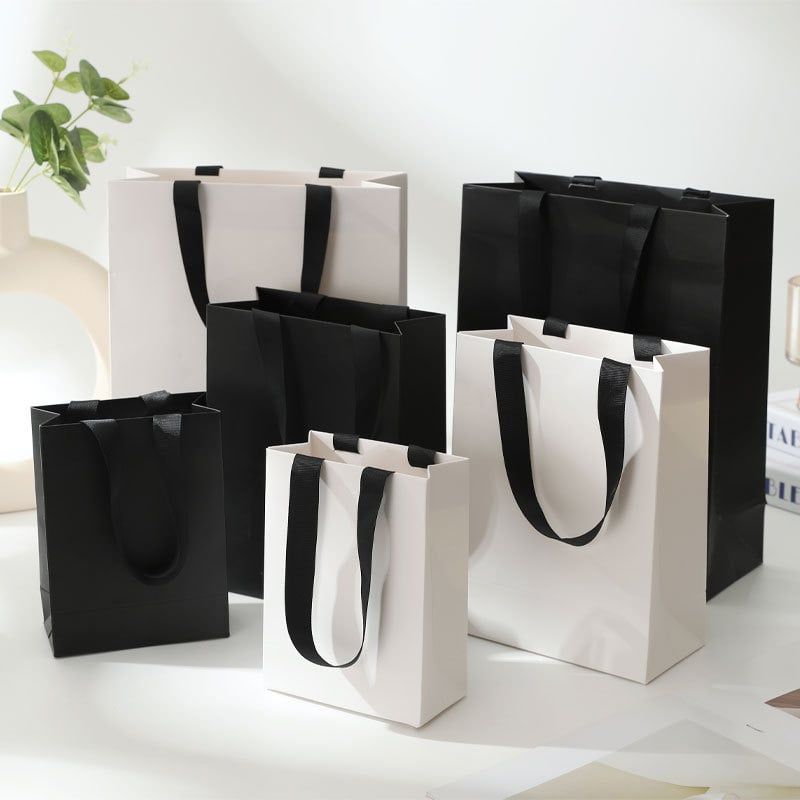  Túi tote túi quà tặng trang sức xách tay túi giấy gói dung tích lớn hỗ trợ in ấn 