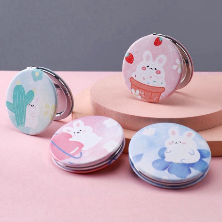  Gương trang điểm mini Classy xách tay hai mặt, thiết kế dễ thương phong cách Hàn Quốc, gương hoạt hình PK57. 