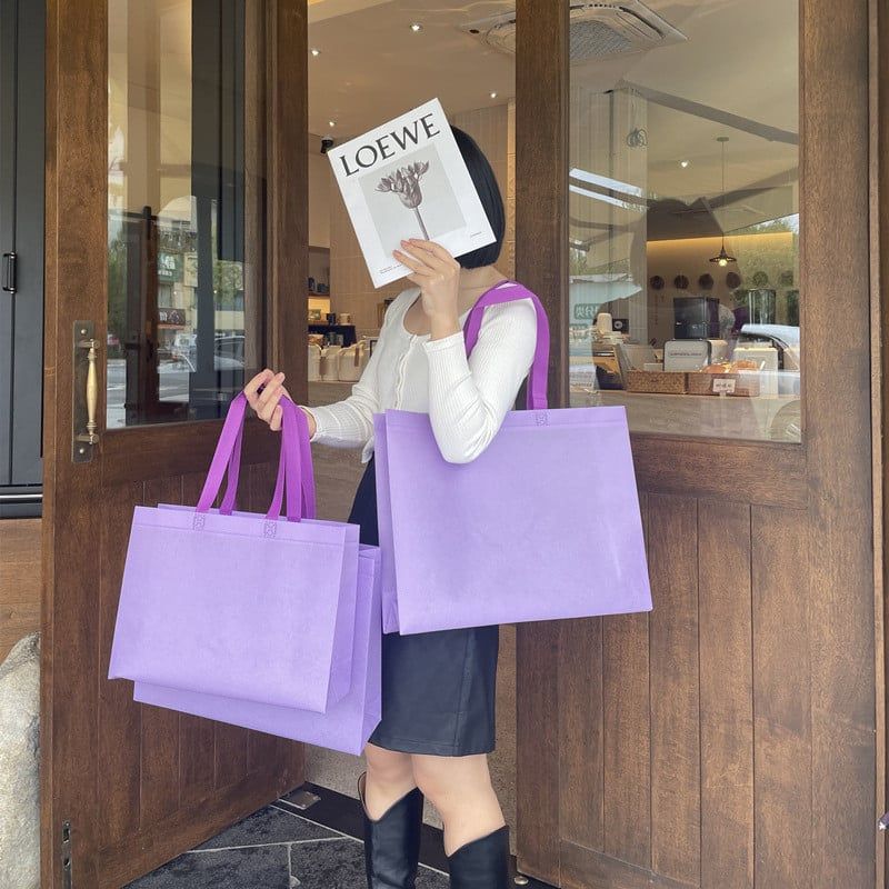  Túi Vải Không Dệt Xách Tay Bảo Vệ Môi Trường Cho Shop Quần Áo In Sỉ 