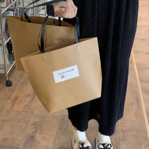  Túi Giấy Kraft Túi Xách Tay Cao Cấp Cho Cửa Hàng Quần Áo 