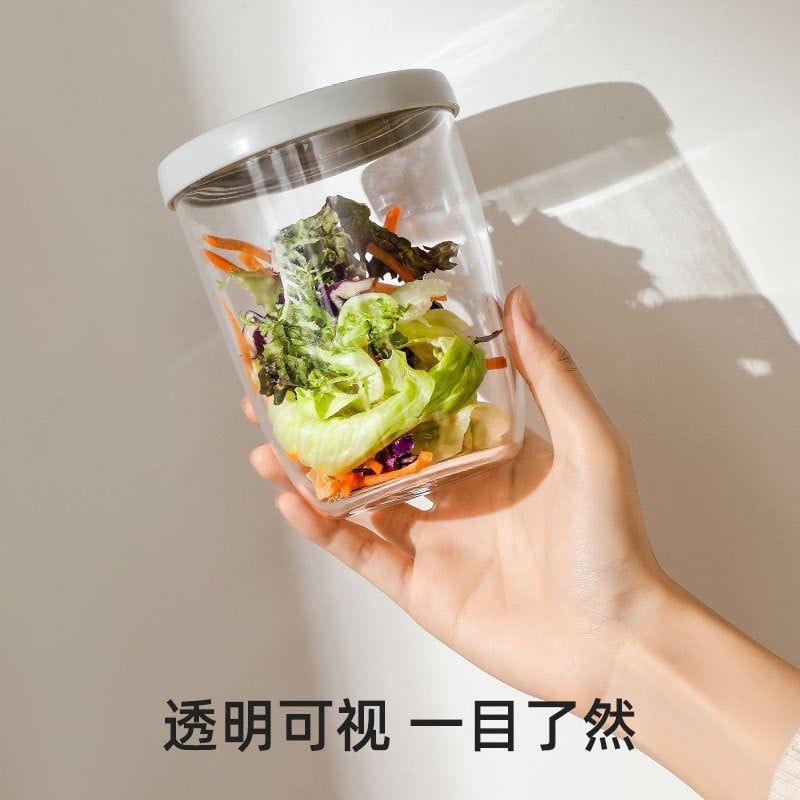  Cốc Salad/Trái Cây 2 Lớp Thoát Nước Bằng Nhựa - Hộp Đựng Thực Phẩm Mang Đi Phong Cách Nhật, Cấp An Toàn [GIAO HÀNG 2-10 NGÀY | SỈ TỪ 2 TRIỆU | CÓ THỂ IN LOGO] 
