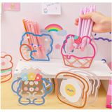  ```Bút và cọ trang điểm Classy - Hộp đựng trong suốt họa tiết hoạt hình độc đáo PK1493``` 
