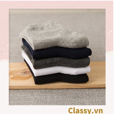  Combo 5 đôi Tất cotton, vớ cotton không cổ, phù hợp nhiều loại giày dép G1407 