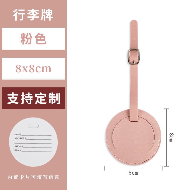  Thẻ Hành Lý Da PU Mềm Kiểu Dáng Tròn Hàng Có Sẵn Xuyên Biên Giới [GIAO HÀNG 2-10 NGÀY | SỈ TỪ 2 TRIỆU | CÓ THỂ IN LOGO] 