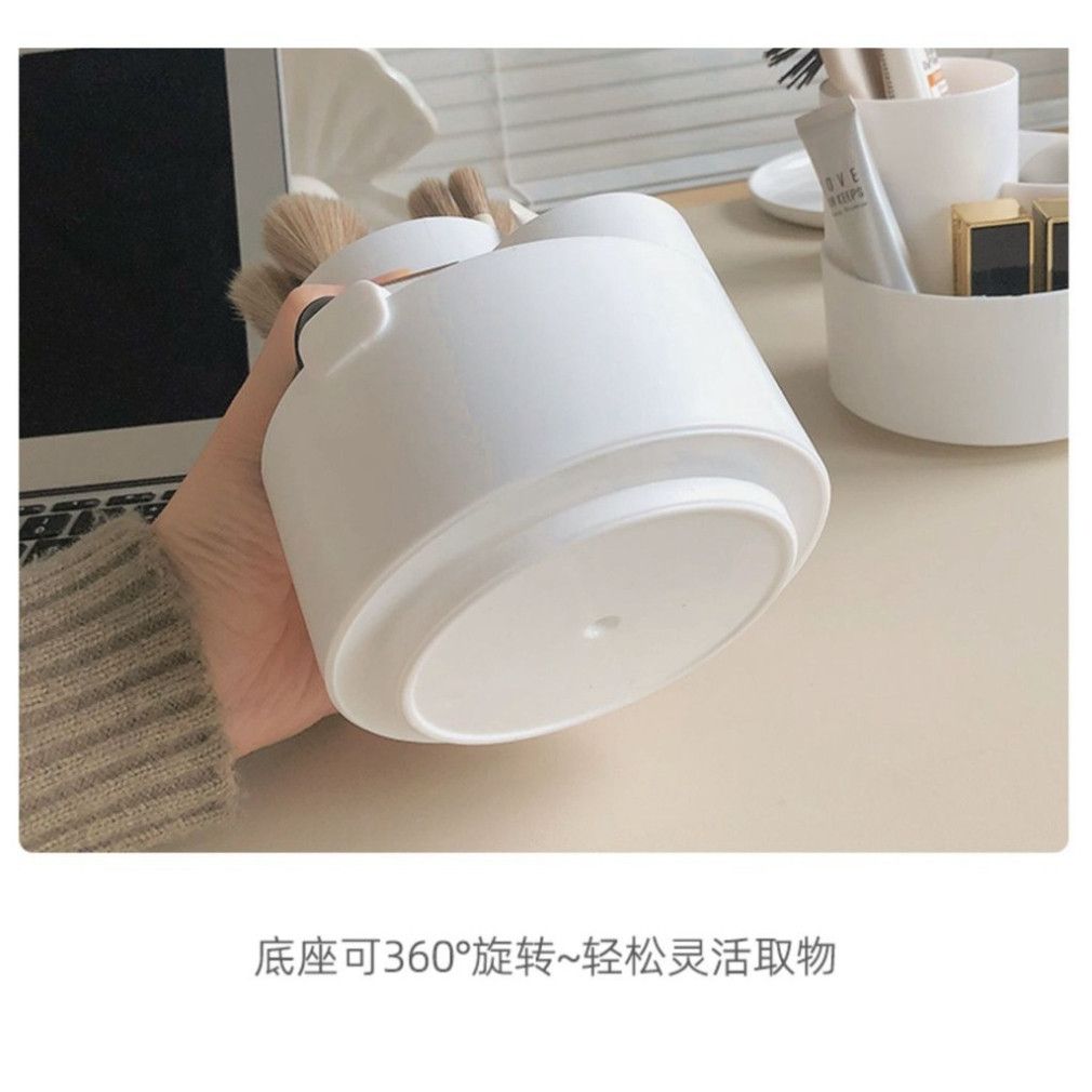  Hộp đựng mỹ phẩm xoay giải pháp lưu trữ độc đáo cho bàn chải và son 