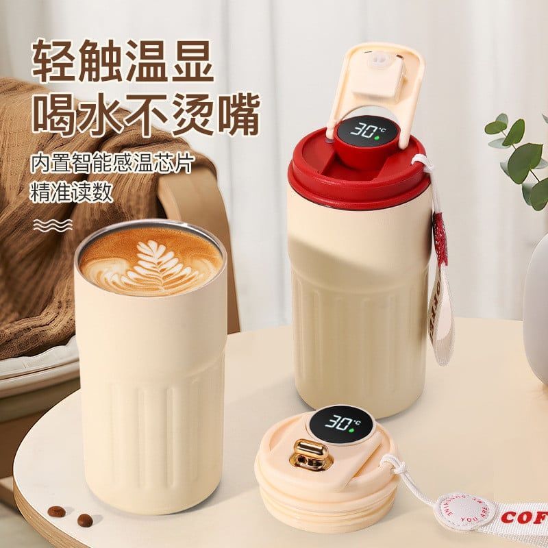  Cốc cà phê chân không đặt làm cốc giữ nhiệt thông minh bằng thép không gỉ 