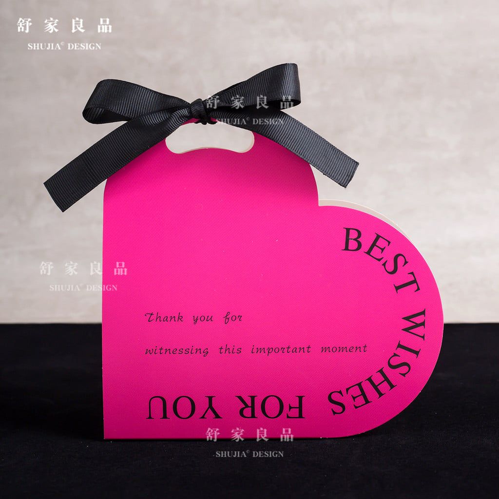  Hộp kẹo cưới màu đỏ hồng cao cấp hộp quà tặng đám cưới số lượng lớn 
