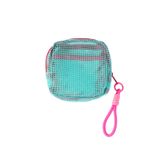  新款多巴胺网格收纳包旅行必备随身便携涤纶隔层化妆品收纳豆腐包 