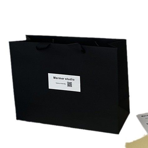  (HÀNG ĐẶT TRƯỚC) 10 Túi Tote Màu Đen Giấy Kraft Cao Cấp Đựng Mua Sắm, Quà Tặng [GIAO HÀNG 2-10 NGÀY | SỈ TỪ 2 TRIỆU | CÓ THỂ IN LOGO] 
