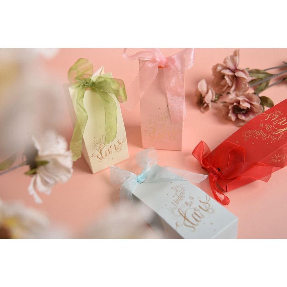  SET 5 Túi & Hộp Quà Tình Yêu Thắt Nơ - Đựng Mỹ Phẩm và Phụ Kiện Valentine Q779 