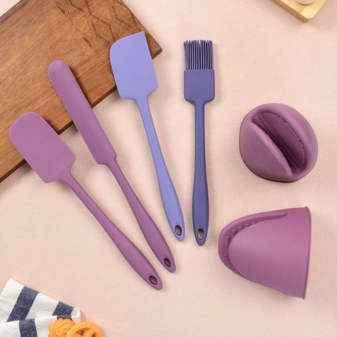  Cây vét bột silicon nguyên khối cỡ lớn, cây vét bột nướng bánh có tay cầm chịu nhiệt cao, bộ dụng cụ gồm cây phết kem 