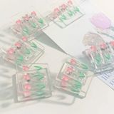  Kẹp giấy Acrylic trong suốt hình hoa tulip – Giải pháp thông minh cho văn phòng phẩm PK937 