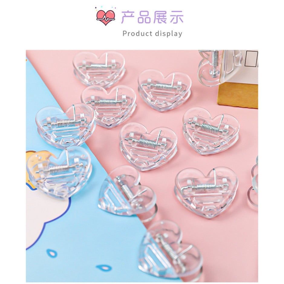  ```(ĐẶT TRƯỚC) Set 50 Kẹp Chất Lượng Tình Yêu Trong Suốt Phong Cách Instagram Đơn Giản``` 