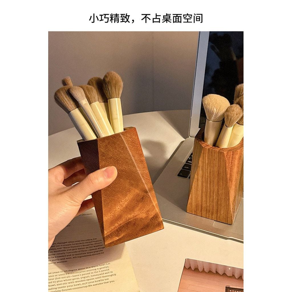  Ống Đựng Bút Gỗ Óc Chó Màu Nâu - Hộp Đựng Bút Trang Điểm Cao Cấp, Hộp Đựng Bút Sáng Tạo Cầm Tay Cho Học Sinh [GIAO HÀNG 2-10 NGÀY | SỈ TỪ 2 TRIỆU | CÓ THỂ IN LOGO] 