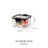  Hộp Nhựa Kín Khóa Cài Nắp Màu Đen, Trắng - Hộp Đựng Gia Vị, Thực Phẩm Khô, Dược Liệu, Đồ Dùng Nhà Bếp Cấp Thực Phẩm [GIAO HÀNG 2-10 NGÀY | SỈ TỪ 2 TRIỆU | CÓ THỂ IN LOGO] 