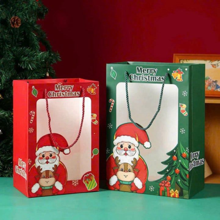  Túi giấy màu hồng, kích thước 25x15x35CM, lý tưởng cho quà tặng HoQ1404. 