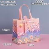  Túi quà tặng túi giấy màu bao bì xuyên biên giới ruy băng quà lễ hội túi quần áo tote 