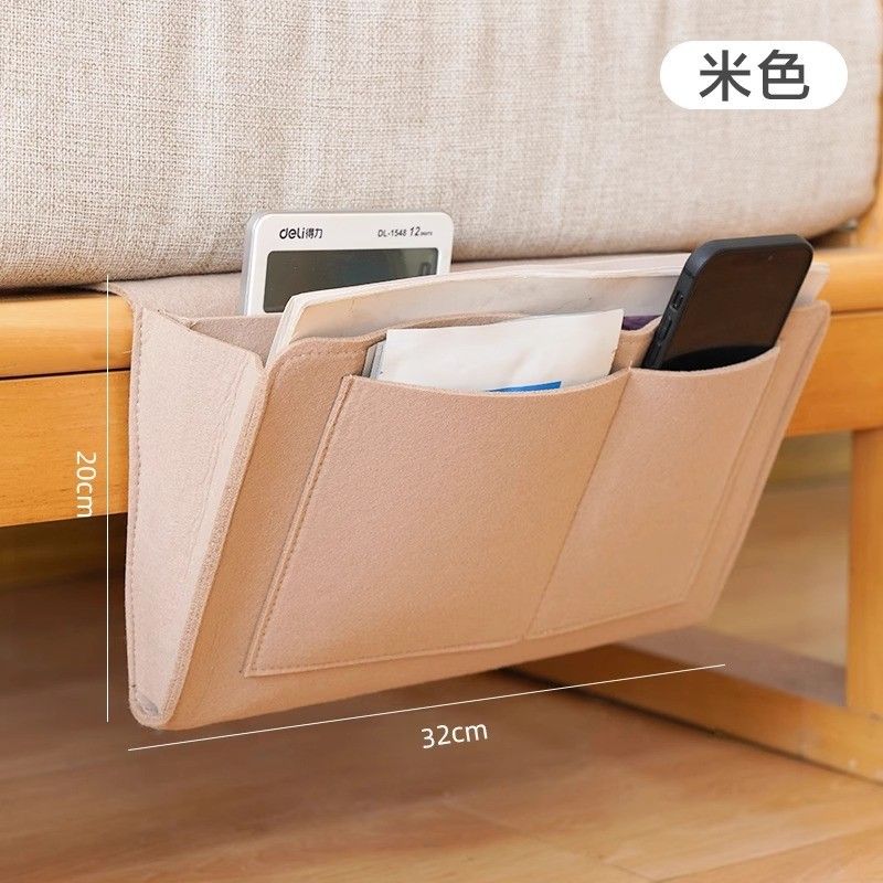  Túi Treo Đầu Giường Bằng Nỉ Màu Be, Xám, Nâu - Túi Đựng Điện Thoại, Đồ Lặt Vật, Điều Khiển TV, Trang Trí Phòng Ngủ [GIAO HÀNG 2-10 NGÀY | SỈ TỪ 2 TRIỆU | CÓ THỂ IN LOGO] 