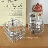  Giỏ Đựng Đồ Bằng Inox Hình Vuông - Rổ Đựng Mỹ Phẩm, Đồ Lặt Vật Để Bàn, Phong Cách Hiện Đại, Gia Dụng [GIAO HÀNG 2-10 NGÀY | SỈ TỪ 2 TRIỆU | CÓ THỂ IN LOGO] 