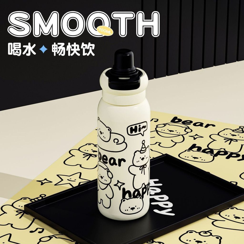  **Cốc giữ nhiệt 2 ngăn có ống hút – Cốc nước nữ thiết kế xinh xắn [GIAO HÀNG 2-10 NGÀY | SỈ TỪ 2 TRIỆU | CÓ THỂ IN LOGO]** 