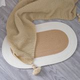  Thảm Lót Sàn Sợi Bông Hình Ellipse Nhiều Màu - Thảm Hút Nước Chống Trượt Đặt Trước Cửa Phòng Ngủ, Phòng Tắm, Nhà Bếp [GIAO HÀNG 2-10 NGÀY | SỈ TỪ 2 TRIỆU | CÓ THỂ IN LOGO] 