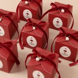  Hộp kẹo cưới hộp vuông hộp giấy sáng tạo đám cưới hộp quà rỗng bán buôn 
