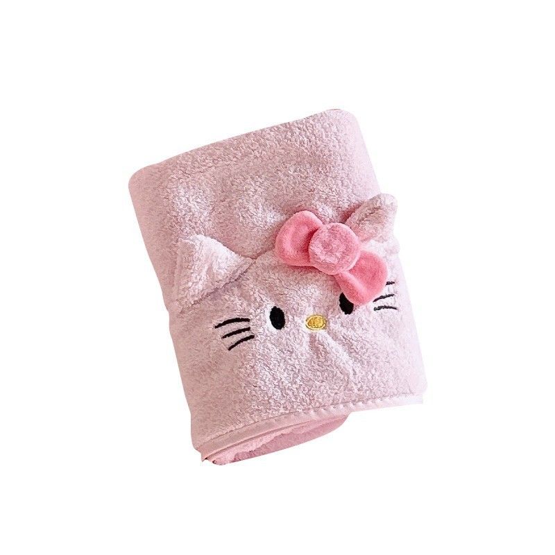  Bộ Khăn Tắm San Hô 3 Món Hình Mèo Hồng - Khăn Tắm + Khăn Mặt + Mũi Trùm Đầu, Thấm Nước Nhanh, Không Rụng Lông [GIAO HÀNG 2-10 NGÀY | SỈ TỪ 2 TRIỆU | CÓ THỂ IN LOGO] 