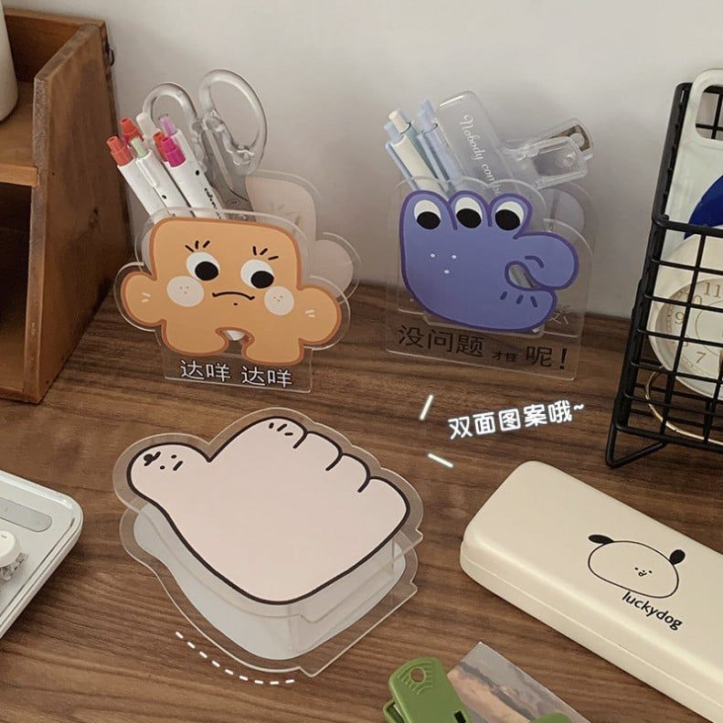  ```Hộp Bút Acrylic Đáng Yêu Sáng Tạo - Phụ Kiện Văn Phòng Để Bàn``` 