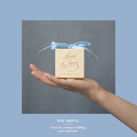  Hộp kẹo cưới màu xanh kèm nơ – Hộp quà sinh nhật và đám cưới cao cấp – [GIAO HÀNG 2-10 NGÀY | SỈ TỪ 2 TRIỆU | CÓ THỂ IN LOGO] 