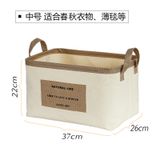  Hộp Đựng Quần Áo Vải Cotton Lanh Có Thể Gấp Gọn - Túi Lưu Trữ Đồ Cỡ Lớn, Dùng Cho Gia Đình, Du Lịch, Sắp Xếp Tủ Đồ [GIAO HÀNG 2-10 NGÀY | SỈ TỪ 2 TRIỆU | CÓ THỂ IN LOGO] 