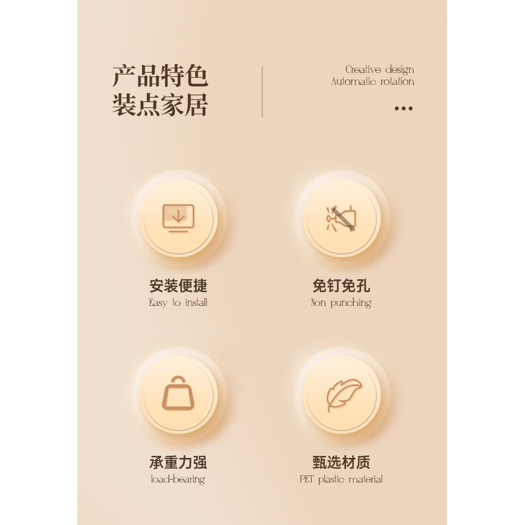  Móc Treo Tường Không Cần Khoan Màu Kem - Giá Đựng Băng Đô, Dây Buộc Tóc, Trang Sức, Phụ Kiện Đa Năng [GIAO HÀNG 2-10 NGÀY | SỈ TỪ 2 TRIỆU | CÓ THỂ IN LOGO] 