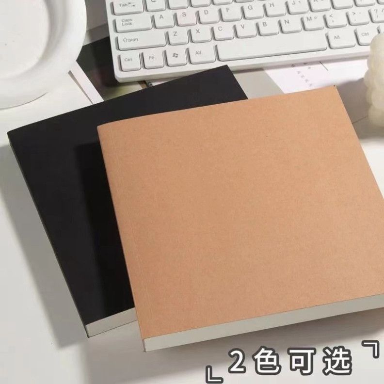  ```(ĐẶT TRƯỚC) Bộ 10 Giấy Kraft Trắng, Sổ Nháp Gạch Vuông Nhỏ, Thẻ Đen Có Thể Lật, Sổ Ghi Chép Học Tập Màu Sắc Đơn Giản` 
