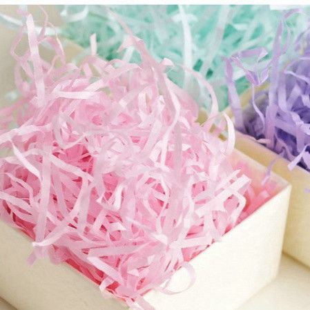  Giấy bảo vệ quà tặng dạng sợi raffia nhiều màu sắc, lót chống sốc [Q243] 