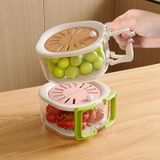  Giỏ Thoát Nước PP Dung Tích Lớn Màu Hồng, Xanh, Nâu - Rổ Đựng Trái Cây Dễ Thương, Bộ Lọc Có Thể Thu Gọn, Gia Dụng [GIAO HÀNG 2-10 NGÀY | SỈ TỪ 2 TRIỆU | CÓ THỂ IN LOGO] 