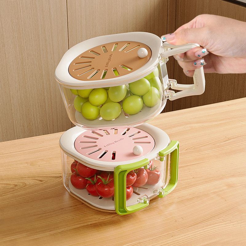  Giỏ Thoát Nước PP Dung Tích Lớn Màu Hồng, Xanh, Nâu - Rổ Đựng Trái Cây Dễ Thương, Bộ Lọc Có Thể Thu Gọn, Gia Dụng [GIAO HÀNG 2-10 NGÀY | SỈ TỪ 2 TRIỆU | CÓ THỂ IN LOGO] 