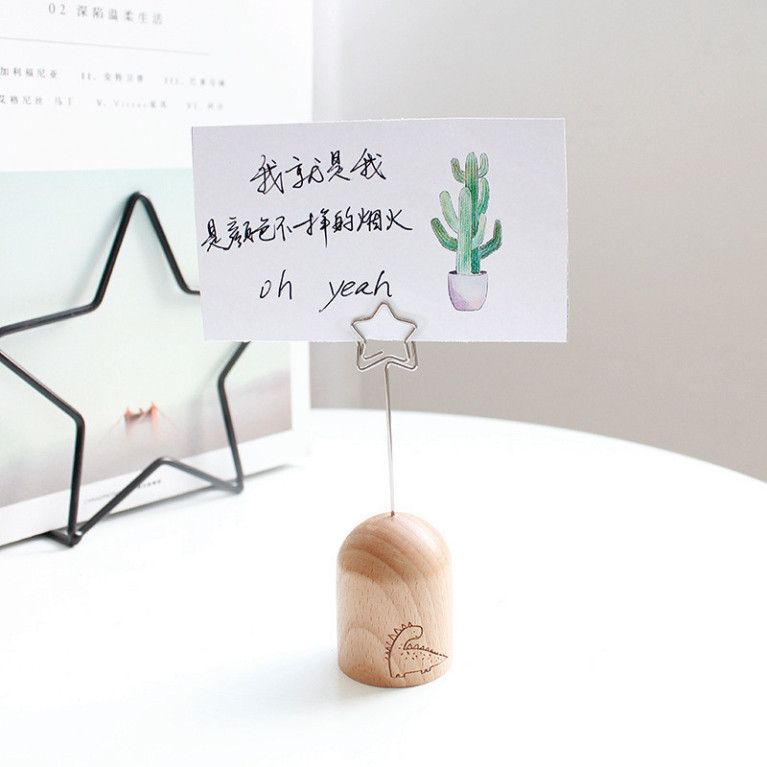  Giá Đỡ Ghi Chú Gỗ Nhật Bản - Bộ 5 Kẹp Tin Nhắn Sáng Tạo, Phong Cách Sang Trọng! 