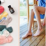  “Vớ cổ ngắn cotton trơn màu pastel G1427 - Sự lựa chọn phong cách và duyên dáng” 