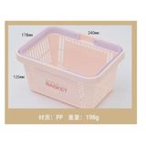  Giỏ Đựng Đồ Bằng Nhựa PP Màu Vàng, Hồng, Xanh - Rổ Đựng Mỹ Phẩm, Đồ Vệ Sinh Để Bàn, Phong Cách Bắc Âu, Xách Tay [GIAO HÀNG 2-10 NGÀY | SỈ TỪ 2 TRIỆU | CÓ THỂ IN LOGO] 