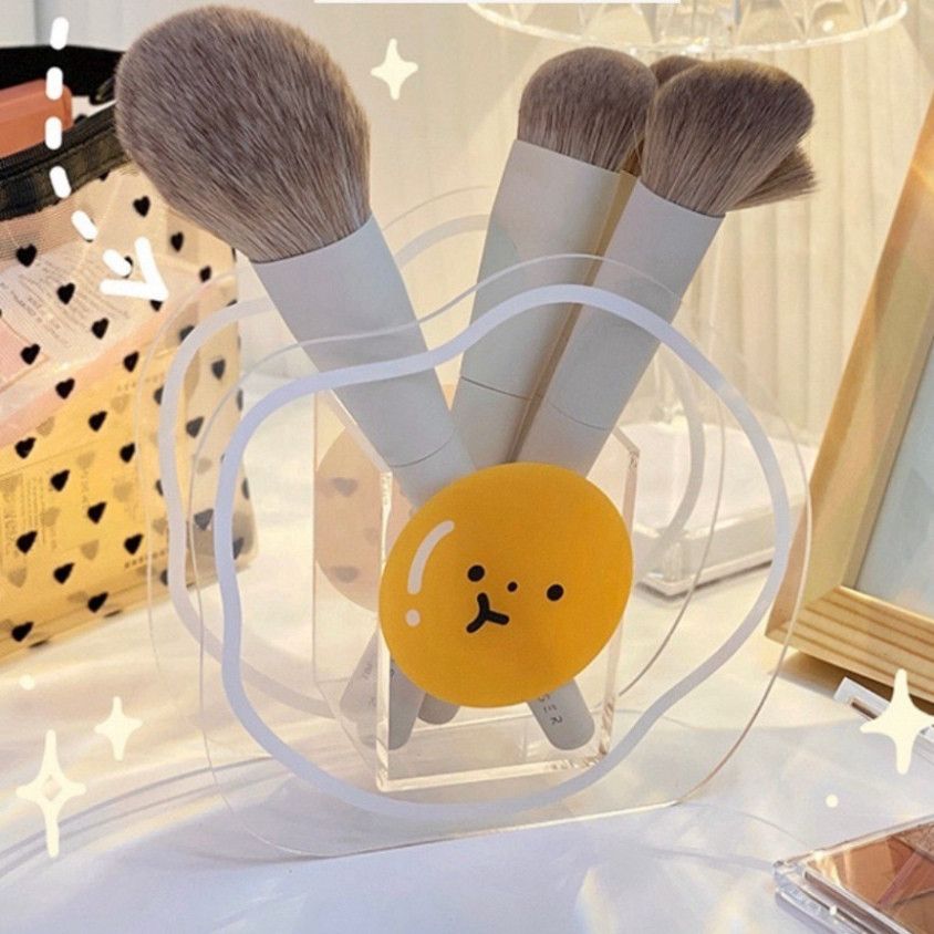  ```Bút và cọ trang điểm Classy - Hộp đựng trong suốt họa tiết hoạt hình độc đáo PK1493``` 