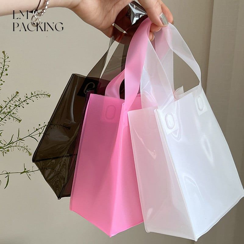  Túi đựng quà tặng pvc dày đựng đồ trang sức thạch túi xách tay in logo 