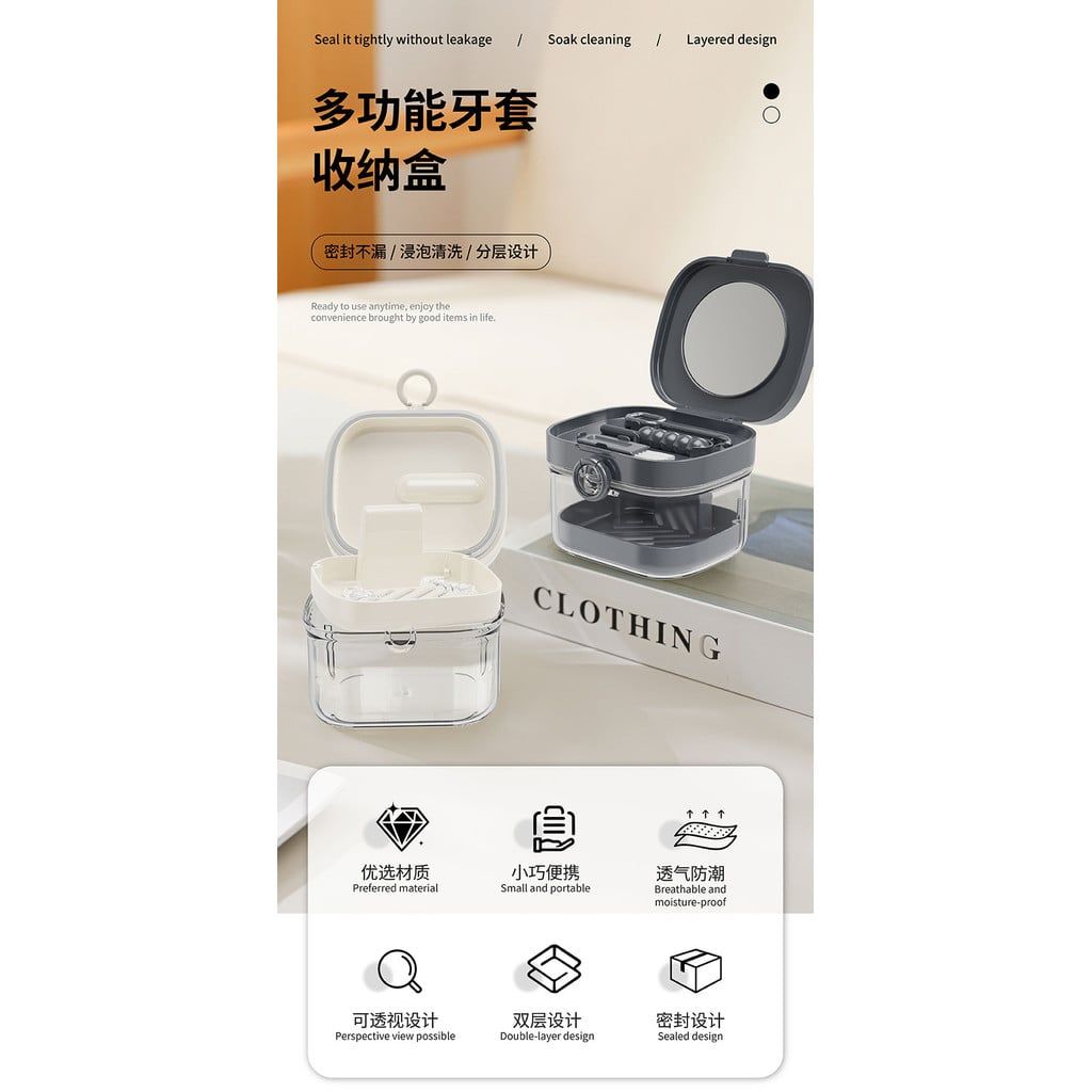  Hộp Niềng Răng Hai Lớp Trong Suốt Đựng Và Vệ Sinh Niềng Răng [GIAO HÀNG 2-10 NGÀY | SỈ TỪ 2 TRIỆU | CÓ THỂ IN LOGO] 