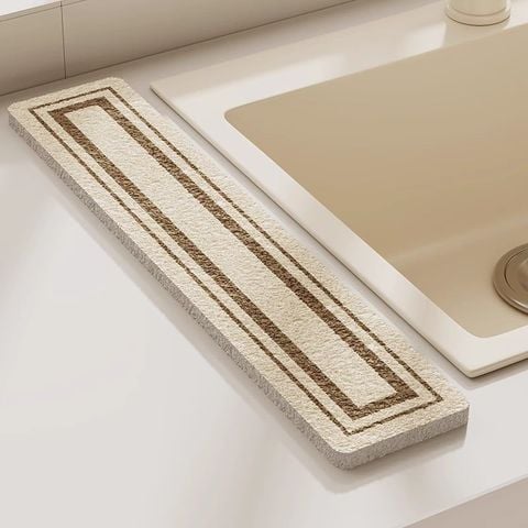  Thảm Lau Chống Bắn Nước Bằng Bột Gỗ - Lót Bồn Rửa Chén Nhà Bếp Đơn Giản, Thấm Hút Tốt [GIAO HÀNG 2-10 NGÀY | SỈ TỪ 2 TRIỆU | CÓ THỂ IN LOGO] 