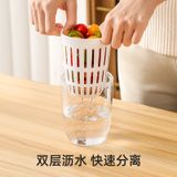  Cốc Salad/Trái Cây 2 Lớp Thoát Nước Bằng Nhựa - Hộp Đựng Thực Phẩm Mang Đi Phong Cách Nhật, Cấp An Toàn [GIAO HÀNG 2-10 NGÀY | SỈ TỪ 2 TRIỆU | CÓ THỂ IN LOGO] 