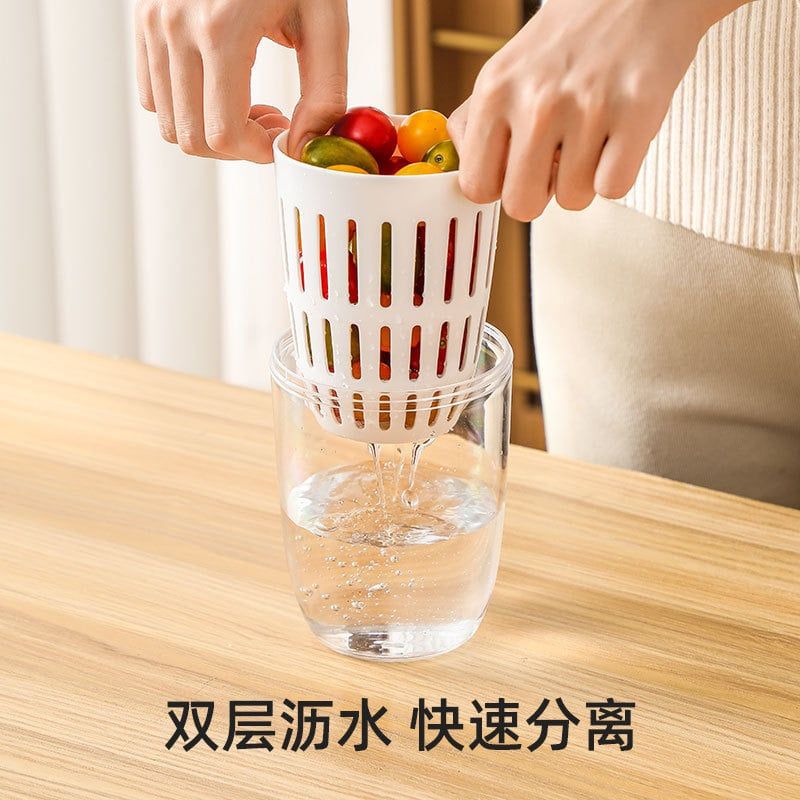  Cốc Salad/Trái Cây 2 Lớp Thoát Nước Bằng Nhựa - Hộp Đựng Thực Phẩm Mang Đi Phong Cách Nhật, Cấp An Toàn [GIAO HÀNG 2-10 NGÀY | SỈ TỪ 2 TRIỆU | CÓ THỂ IN LOGO] 