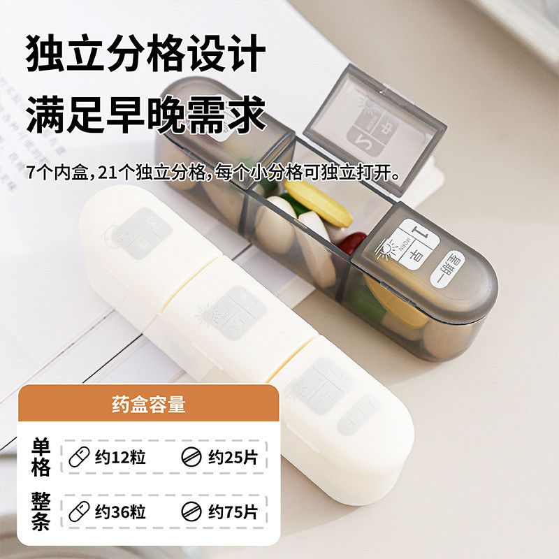  Hộp Đựng Thuốc Hàng Tuần 3 Bữa/Ngày - Dụng Cụ Chia Thuốc Kín, Cầm Tay, Dành Cho Người Già Và Gia Đình [GIAO HÀNG 2-10 NGÀY | SỈ TỪ 2 TRIỆU | CÓ THỂ IN LOGO] 